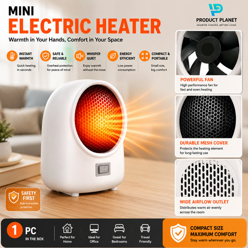 400w white electric heater - white,