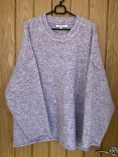 Ladies Next Super Soft Purple Wool Blend Jumper Sweater Size UK L