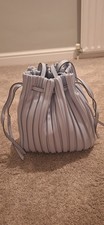 Zara Light Blue Pleated Bucket Bag