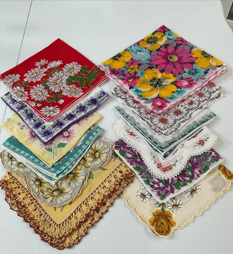 Vintage hankie handkerchief - vintage,