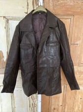 Vintage Swedish Malungs Men’s Leather Jacket Coat Brown