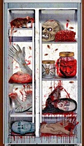 Creepy horror refrigerator - creepy,