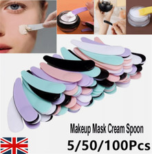 5-100 Pcs Disposable Makeup Spatulas Cosmetic Tiny Spoon for Face Cream Tool UK