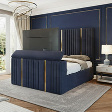 Linestyle Upholstered TV Bed