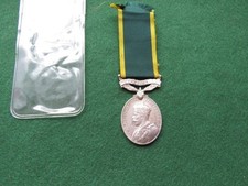 TERRITORIAL EFFICIENT SERVICE MEDAL & RIBBON TO 734245 SGT F W S PLASCOTT RA