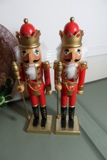 2 x Christmas Wooden 15 in Tall Nutcracker Soldiers + 1 Other