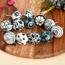 Wholesale Lot of 50 PC Indian Ceramic Door Knobs Cabinet Wardrobe Cabinet Handl