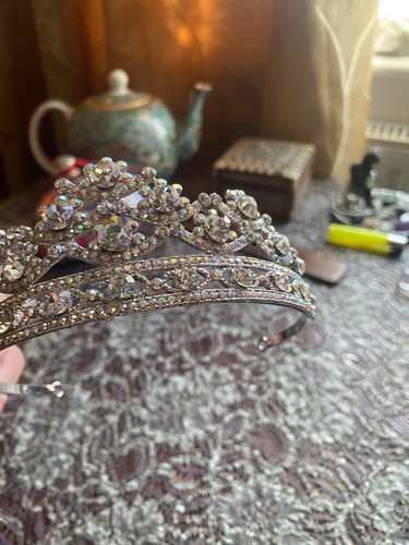 Vintage tiara with genuine - tiara,
