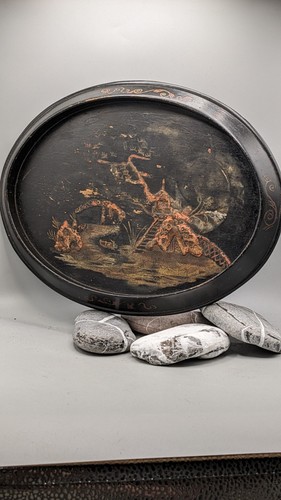 Antique japanese lacquer tray - antique,