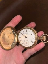 Vintage 14K Gold American Waltham Watch Company Pocketwatch P.S. Bartlett 1892