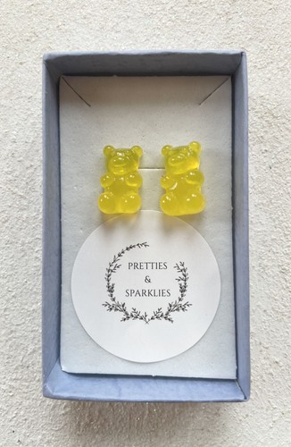 Yellow gummy bear stud - gummy,