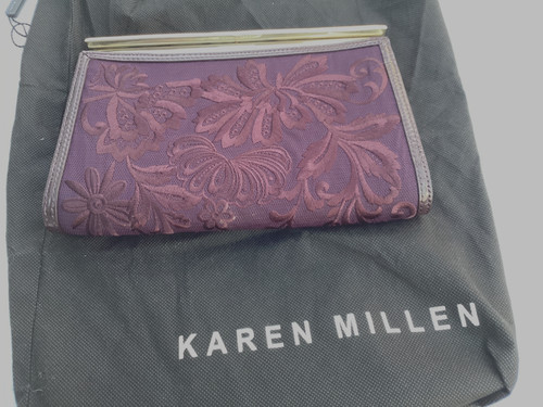 Karen millen aubergine clutch - karen,