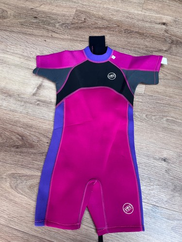 Banana bite pink - girls, wetsuit