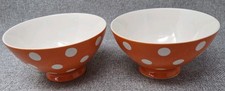 Pair of Whittard  Orange Polka