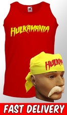 HULKAMANIA HULK HOGAN FANCY DRESS COSTUME WWE WWF WRESTLER INSPIRED COSTUME
