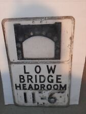  Low Bridge road sign. traffic sign. Vintage sign. Road sign.