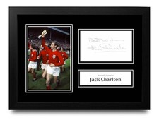 Jack Charlton Signed A4 Framed Photo Display Autograph England Memorabilia + COA