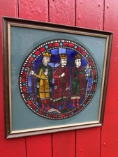 Framed Stained Glass Window Replica - Chartres 1 - The Great Cathedrals 