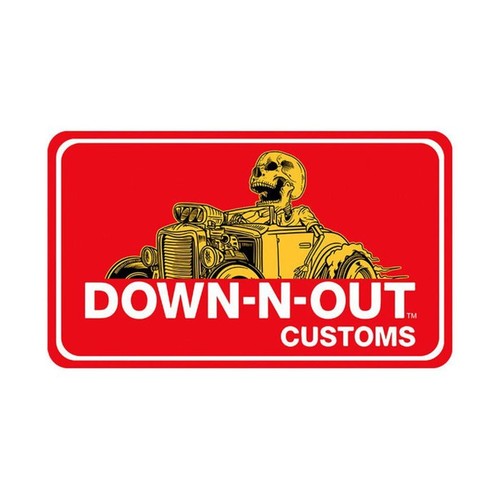 Down out rat rod sticker - rod,