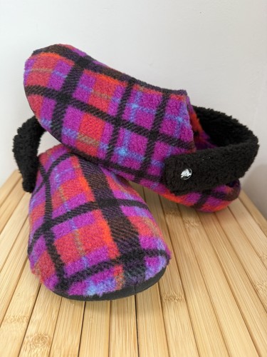 Crocs cozzzy plaid slippers - slippers,