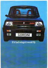 Renault 5 Gordini 1979 UK Market Foldout Sales Brochure Alpine