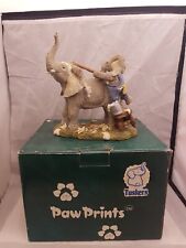 COUNTRY ARTISTS TUSKERS BUBBLE & SQUEAK ELEPHANTS WASHING LARGE GROUP ORNAMENT