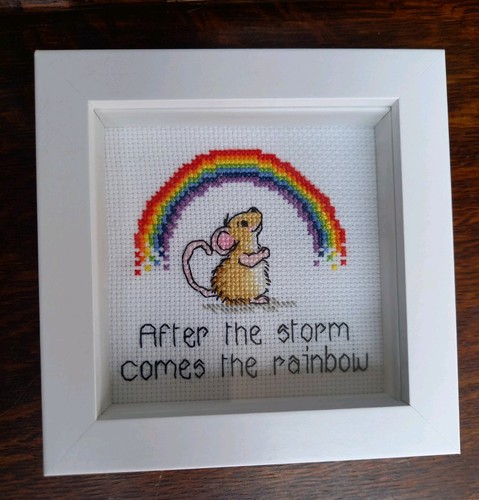 Completed cross stitch - , framed