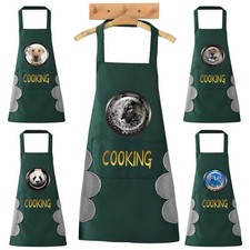 Classic Unisex Apron For Kitchen Cook Baking BBQ Catering Chef Apron Pocket UK
