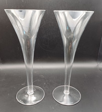 Villeroy & Boch Tall Hollow Stem Trumpet Shape Champagne Flutes Glasses x2