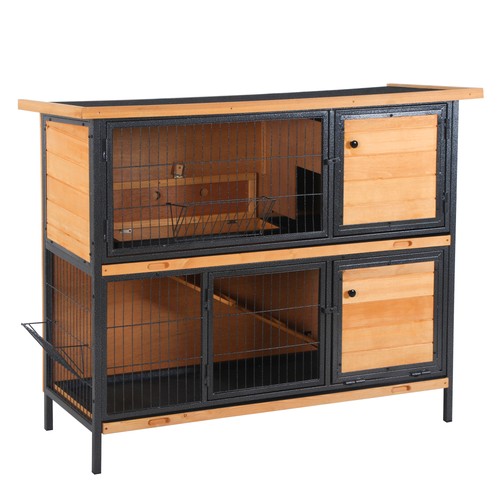 Pawhut rabbit hutch guinea - pawhut,