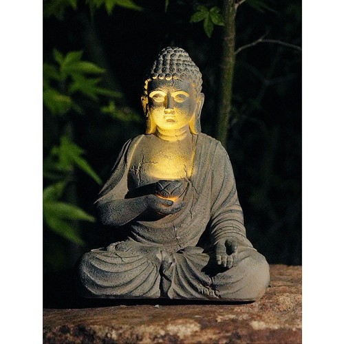 Solar power buddha - solar, light