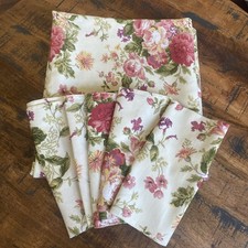 Ralph Lauren Shabby Chic Rises 5 Napkins Long Tablecloth 100x60 In Cottagecore