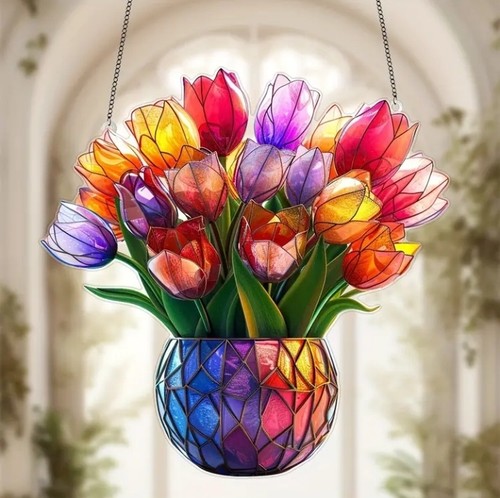 Vase tulips flowers - vase,