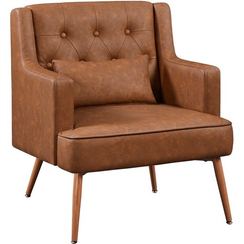Faux leather armchair solid - leather,