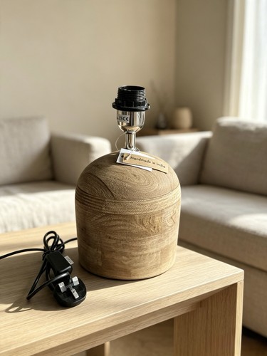 Handmade natural wooden - wooden, lamp