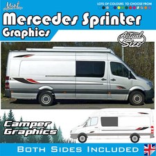LWB Mercedes Sprinter Side Camper Motorhome Race van Decals Sticker Graphics 144