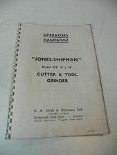 Jones & Shipman Model 310 Tool & Cutter Grinder Operators Handbook Copy