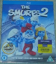 The Smurfs 2 (Two) Blu-Ray + UV Code Region A B C *New & Sealed* Ultraviolet