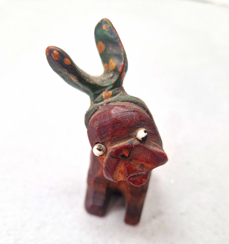Antique hand carved - wood, dog