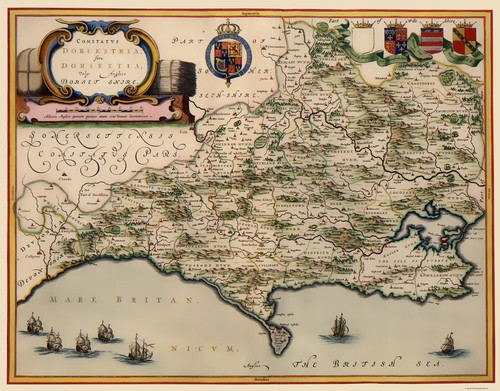 Historic map dorset - map,