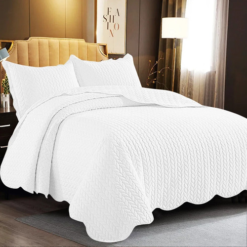 Piece quilted bedspread set - 3,