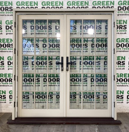French doors with frame timber - frame,