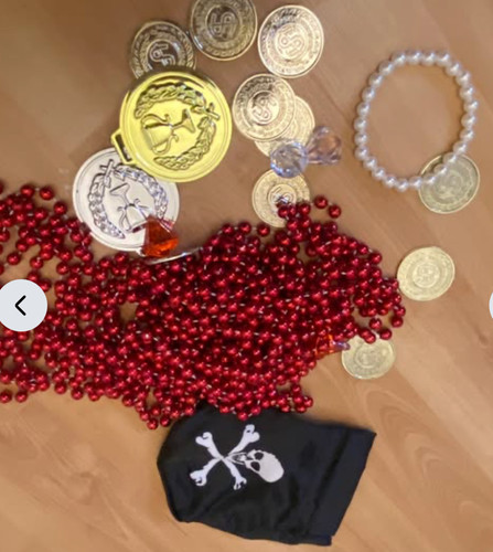 Pirate treasure bag beads - pirate,