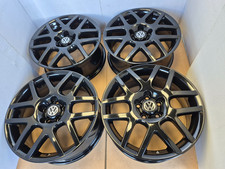 4X BLACK GENUINE VW POLO GOLF MK4 SEAT IBIZA SKODA FABIA 16" ALLOY WHEELS