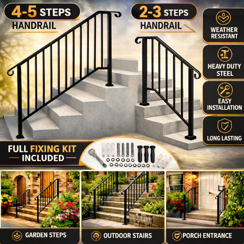Iron stair handrail kit - stair, for