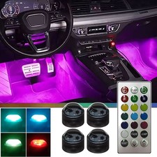 4x Multicolor LED Light Car