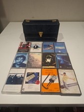 Vintage Music 12 Cassette Tape Holder Storage 80s Dire Straits Springsteen Bragg