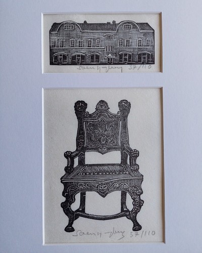 Sven ljungberg signed woodcut - signed,