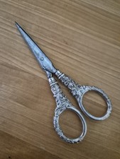 Antique Ornate Grape Scissors – Trowel Style (11cm) - Silver Plated
