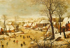 c16868 Pieter Brueghel The Bird Trap art painting postcard